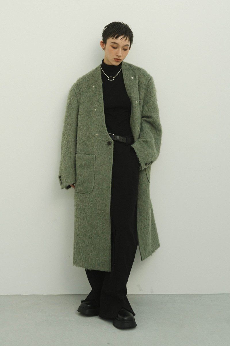 Knuth Marf - 2way accent collar long coat / アクセントカラー
