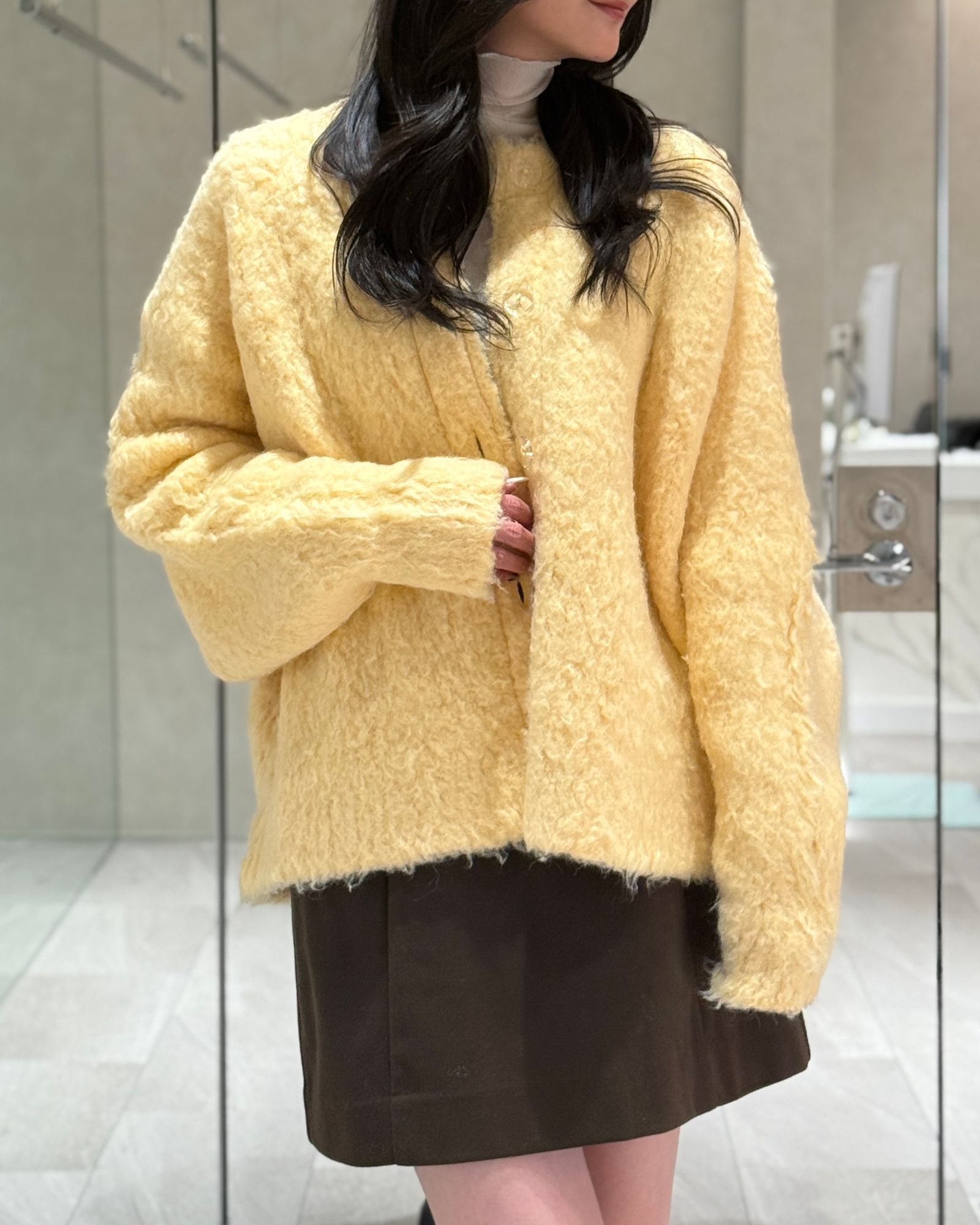 CAVEZA ROSSO - Curl shaggy knit cardigan / カールシャギーニット