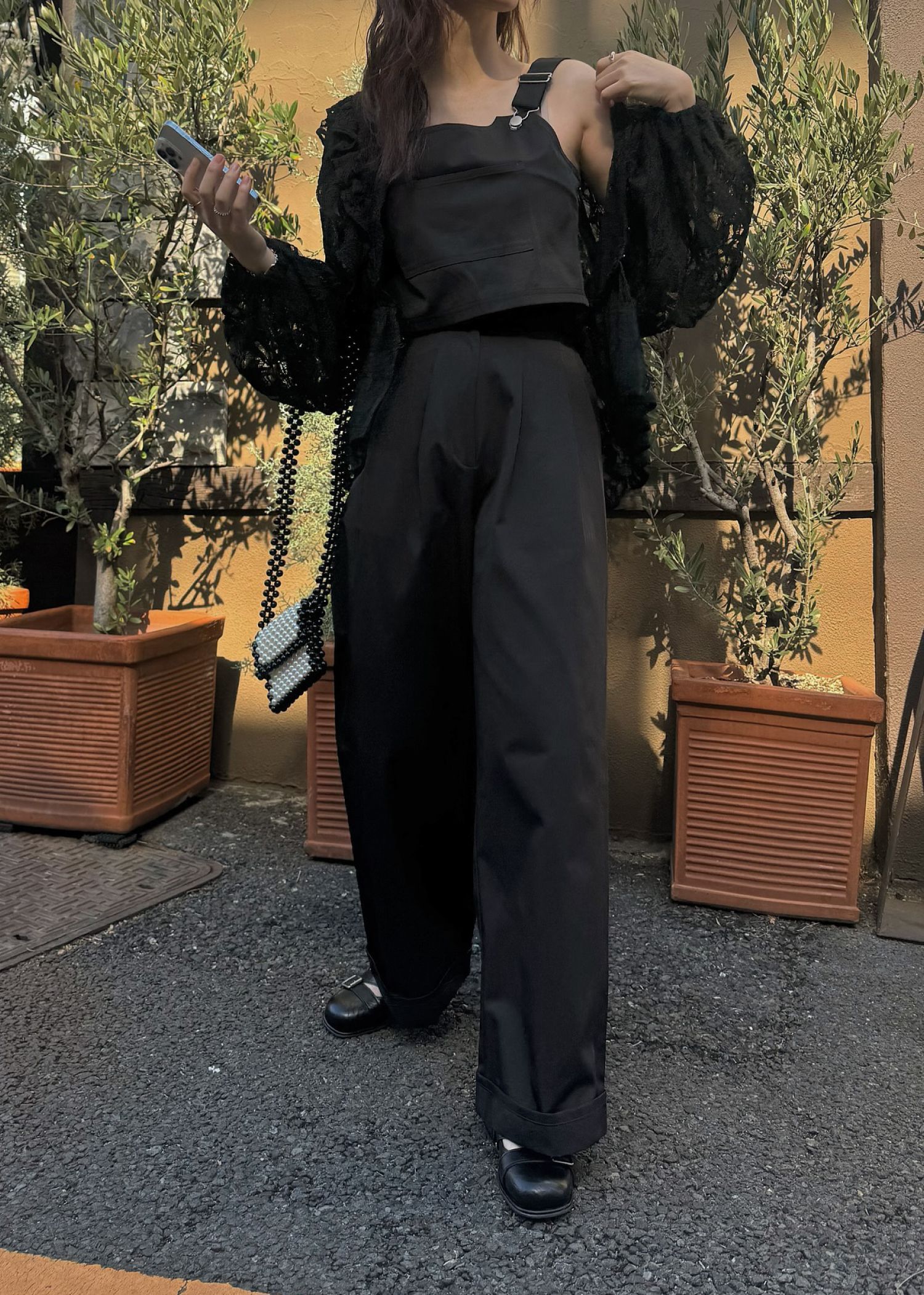 WILLFULLY - 2piece roll up suspenders all-in-one (Caffe mocha) / 2