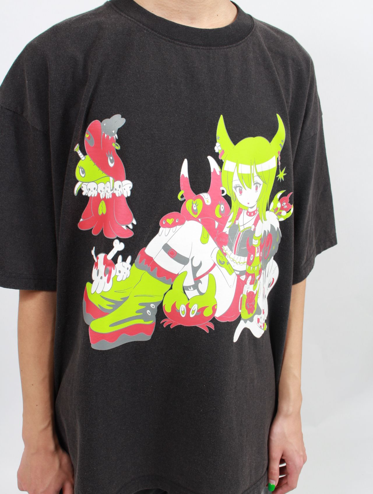 KIDILL - 【25SS】パンク ガール Tシャツ ハード ウォッシュ アート