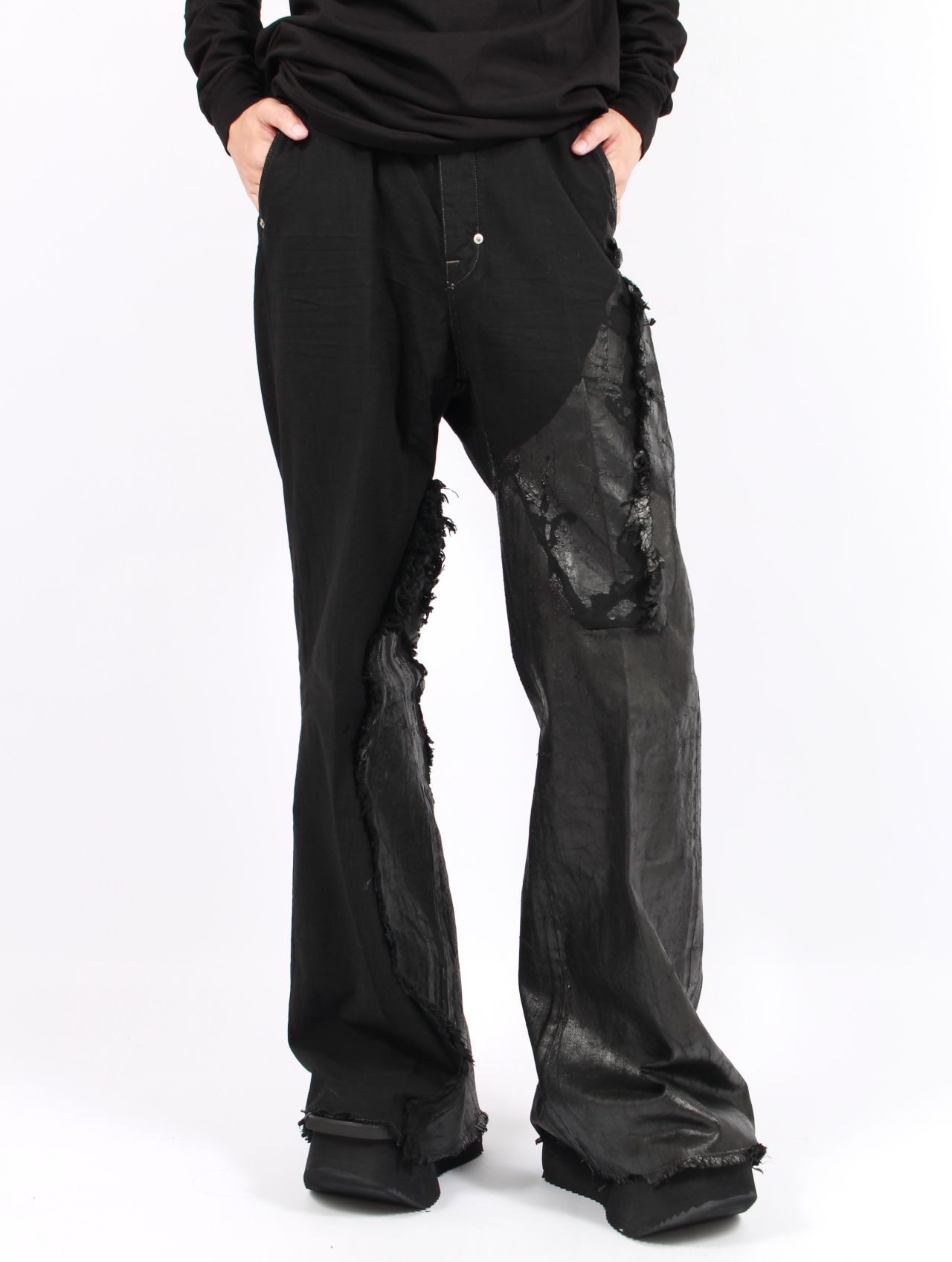 RICK OWENS - 【25AW】ジョリス トラウザー 切替 コーティング ワイド