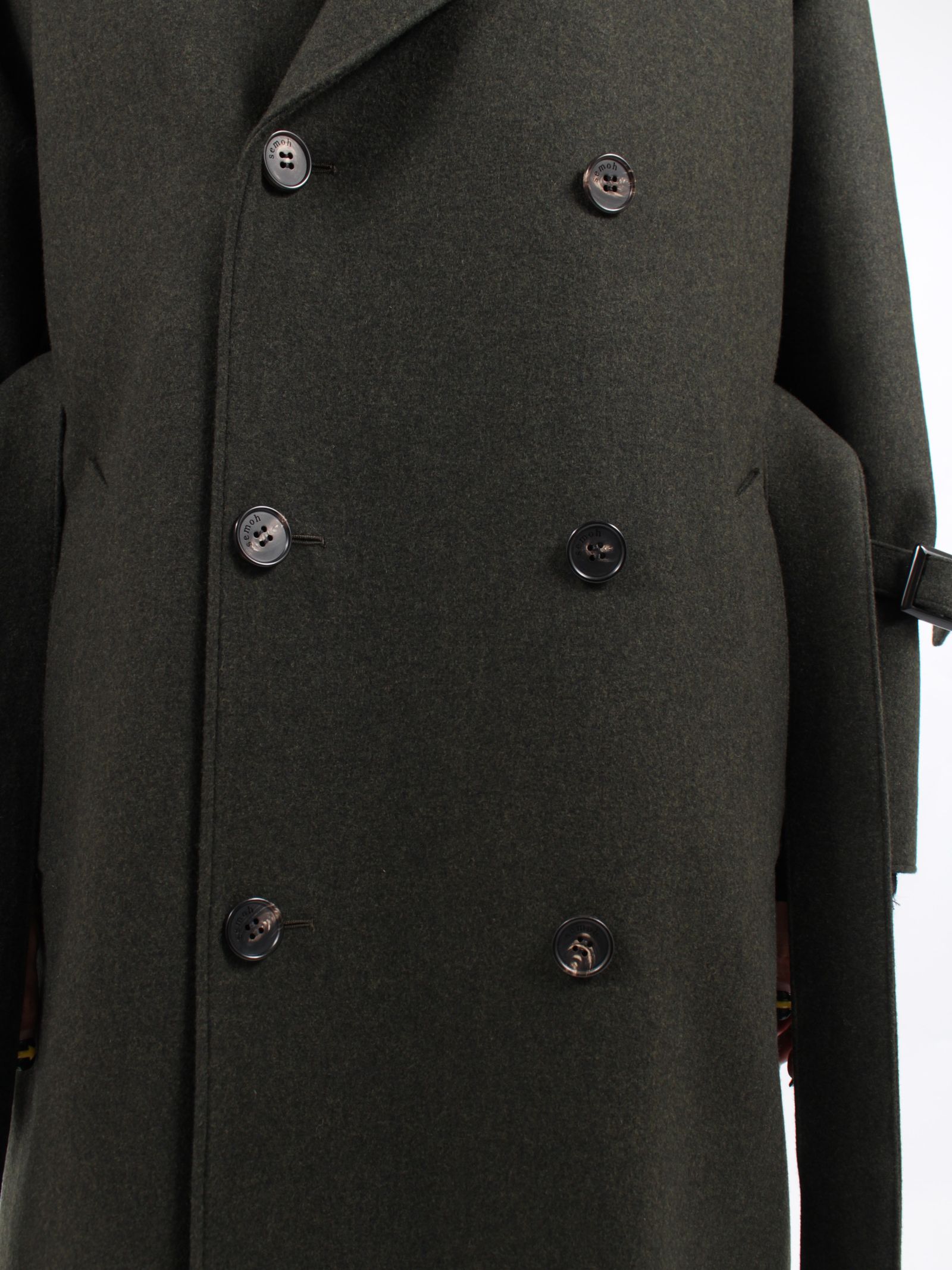 semoh - 【24AW】 カシミヤ メルトン アクションプリーツ ダブル