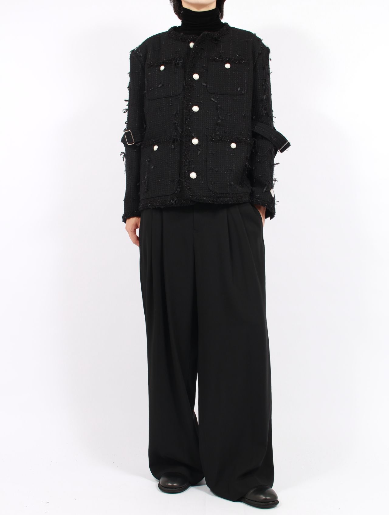 el conductorH - 【25AW】ミックス リボン ツイード ノーカラー