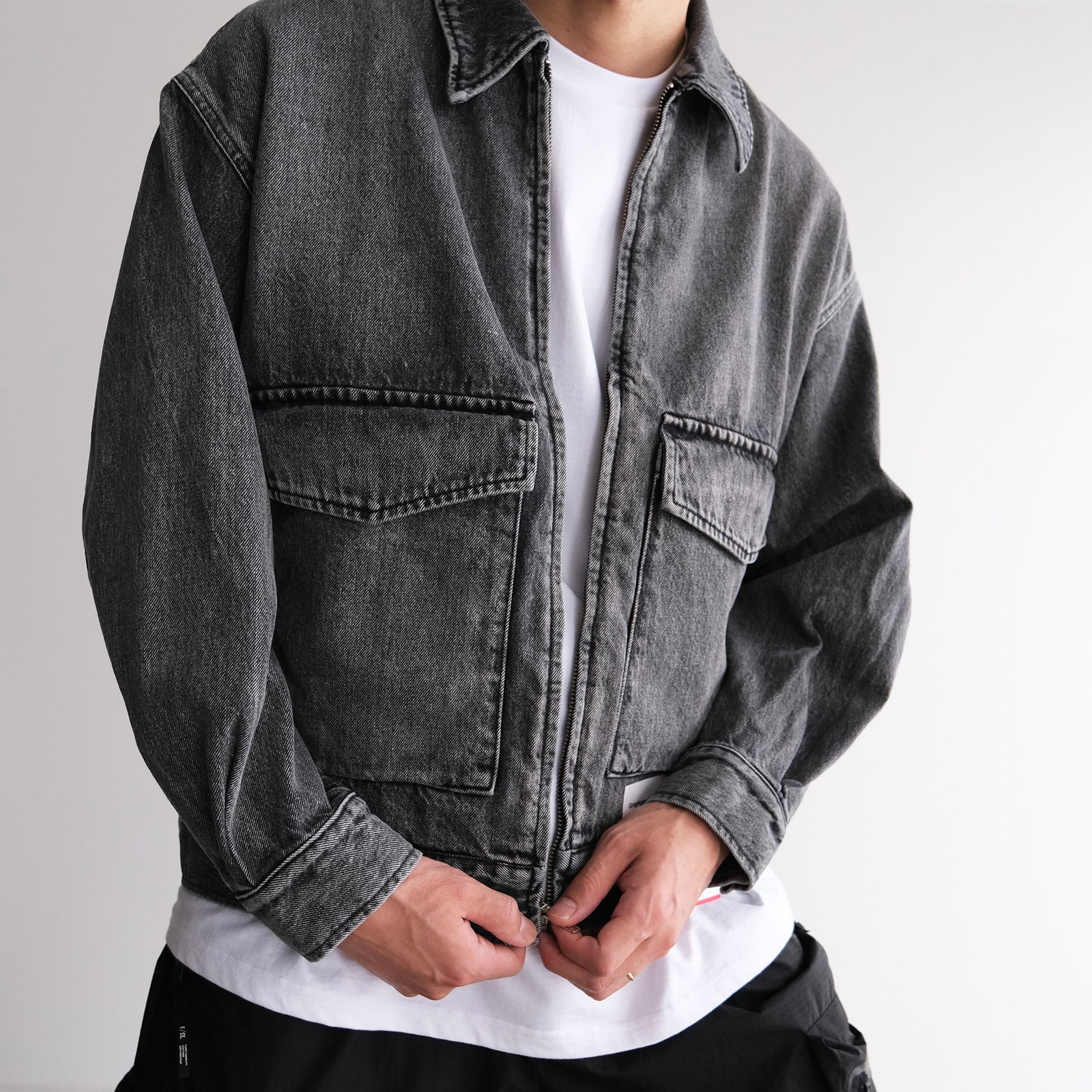 Graphpaper - Selvage Denim Zip Jacket -デニムジャケット-（Black