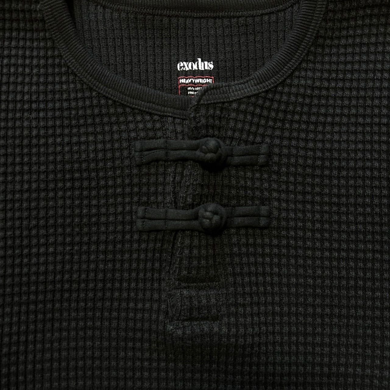 exodus - ORIENTAL HENRY NECK SHIRT / BLACK / チャイナサーマル