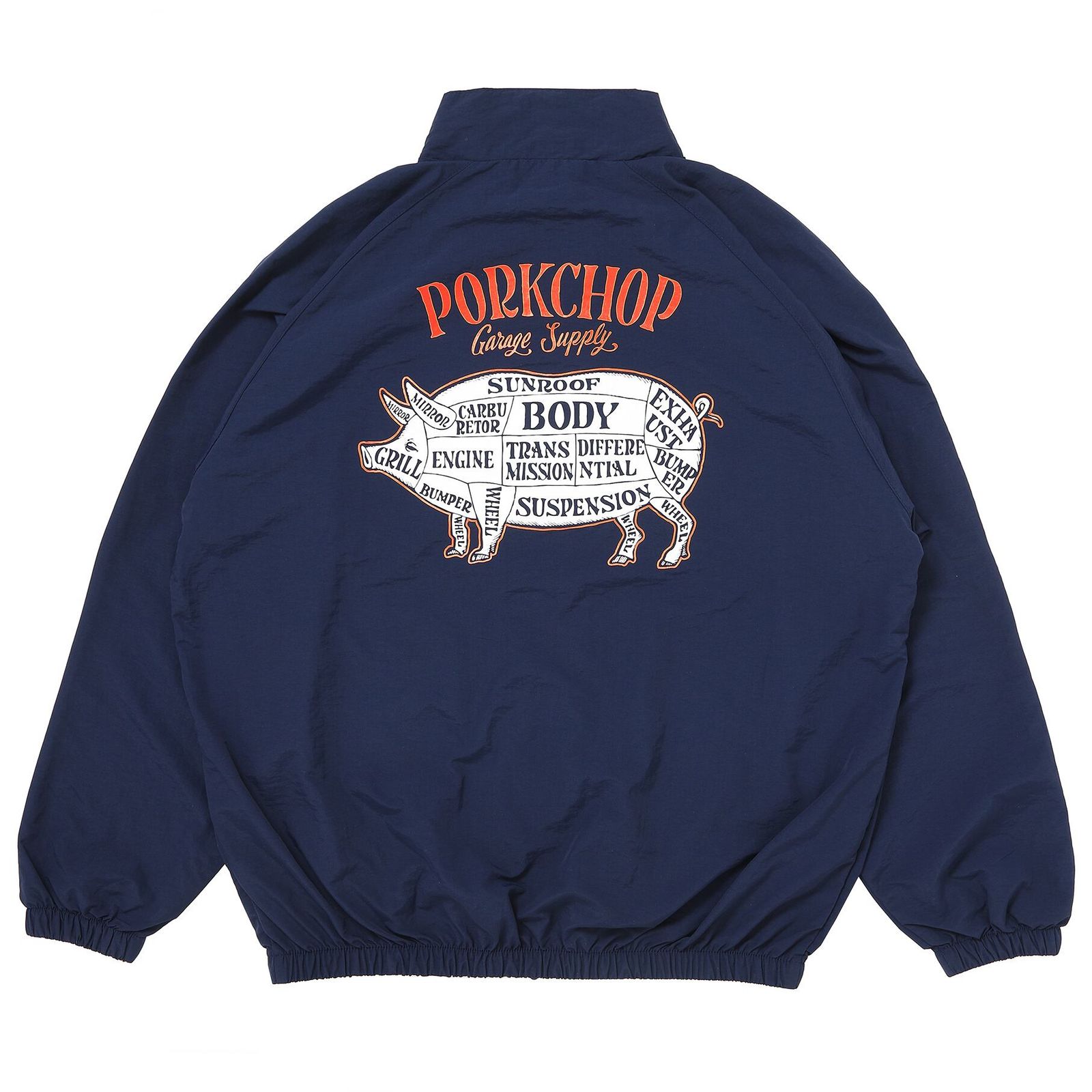 PORKCHOP - PORK BACK NYLON JKT / NAVY / ナイロンジャケット