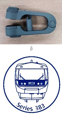 車掌が使う「チケッター」販売 特急「しなの」の印面あります JR東海