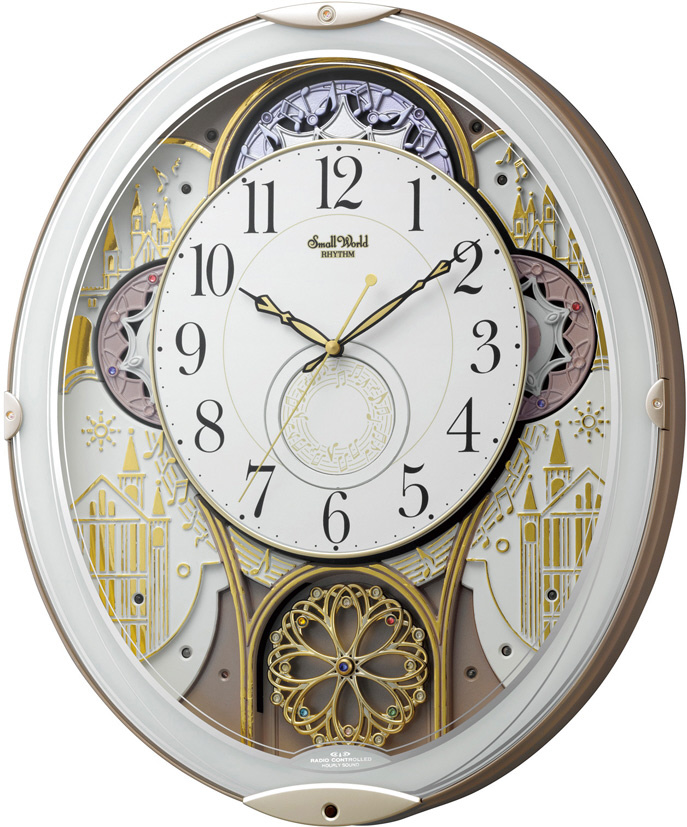 電波からくり時計 スモールワールドノエルN 白 4MN539RH03 ［電波自動
