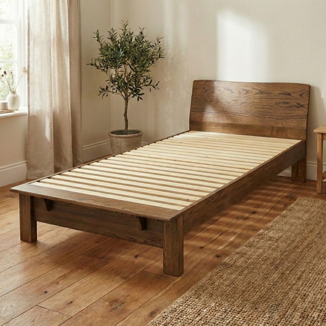 栗無垢 シングル セミダブル ベッドフレーム ひのきスノコ