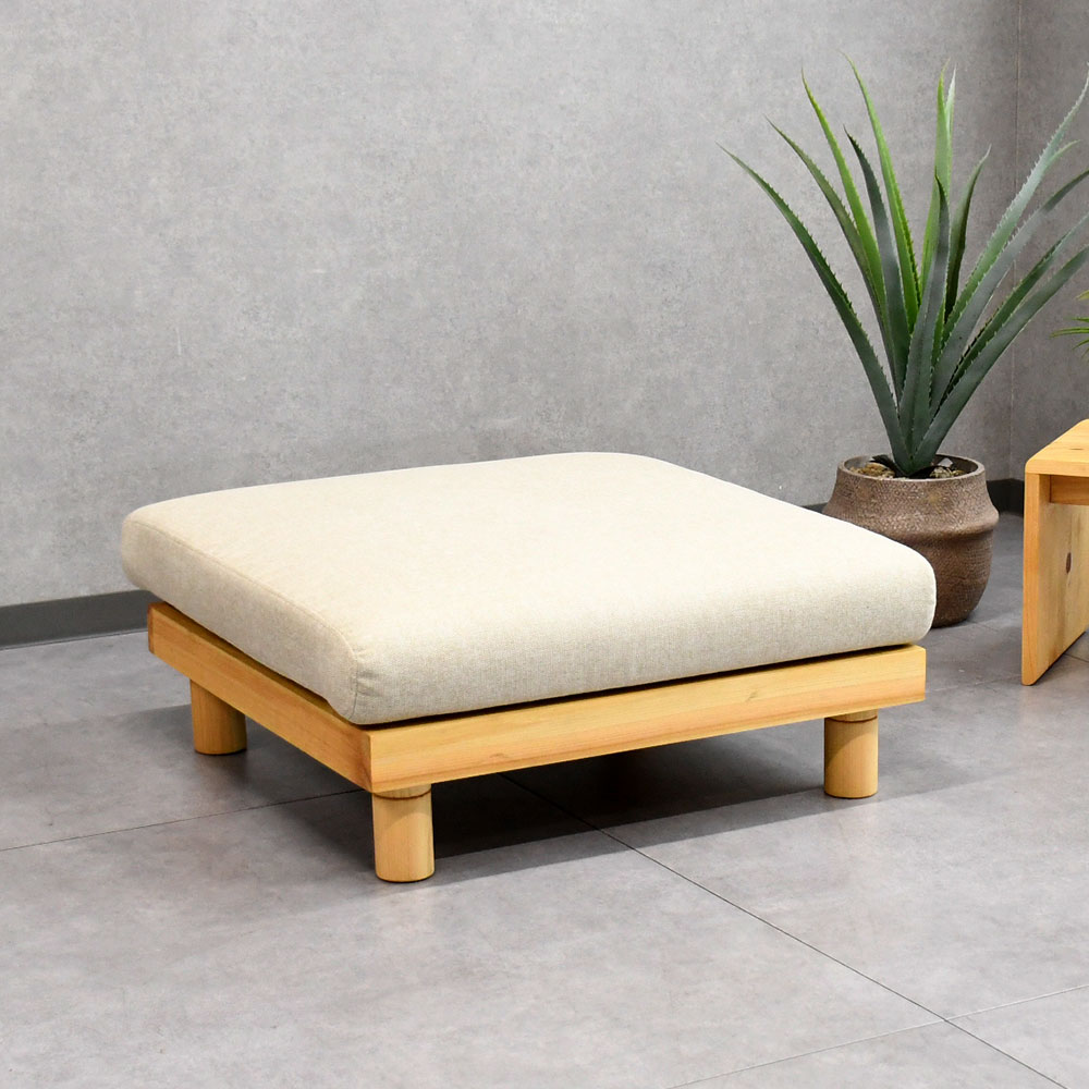 新品アウトレット】 ひのき無垢材 大型スツール シギヤマ家具工業 FF4G