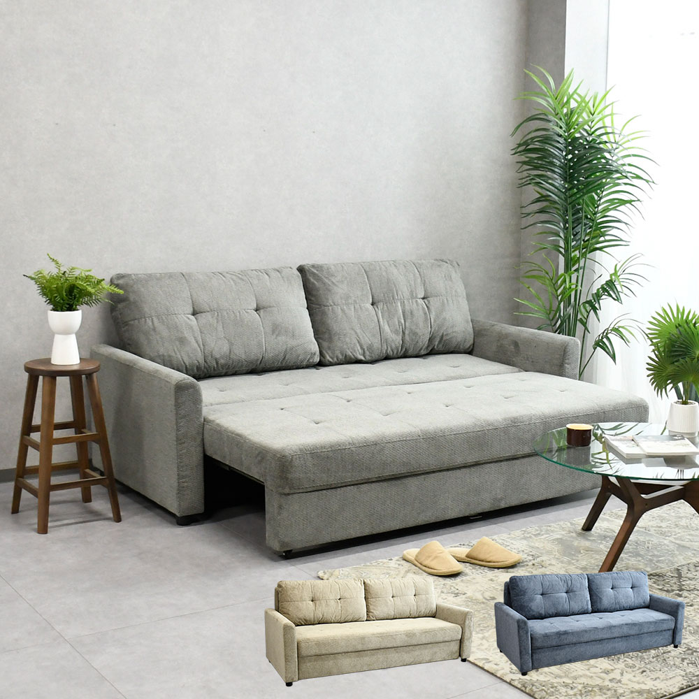 3wayダブルサイズ3人掛けソファーベッド 収納付き 大型 mobler