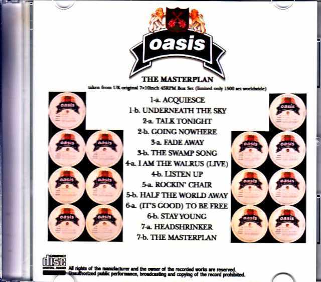 Oasis オアシス/The Masterplan UK Origina 7*10inch 45rpm Box Edition
