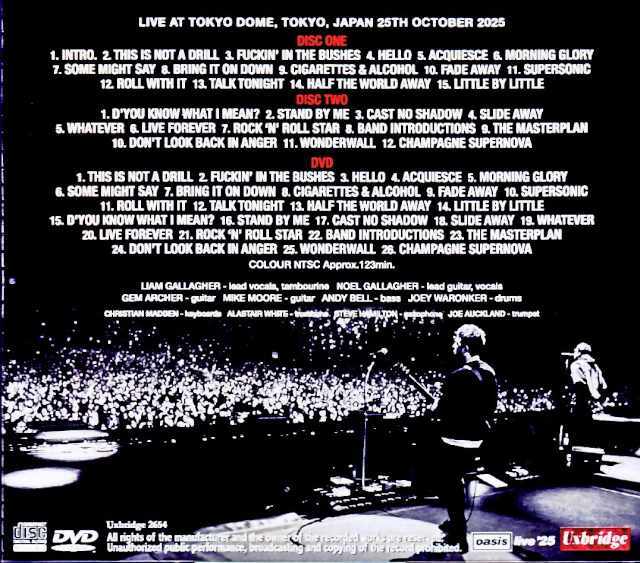 Oasis オアシス/Tokyo,Japan 10.25.2025 Complete & more