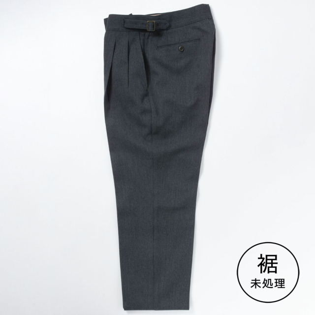 2tuck Gurkha Model 【BCMG59-80】 C-Gray W100% 4Ply Gabardine 裾未