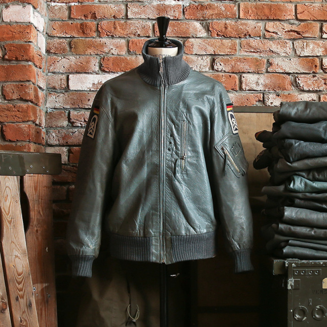 実物 USED ドイツ軍 BLW（ドイツ連邦空軍）レザー フライトジャケット