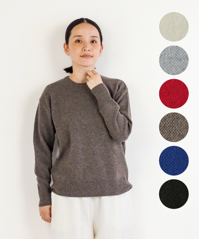 nofl】鹿の子編みクルーネックプルオーバー（2024AW） 644003140