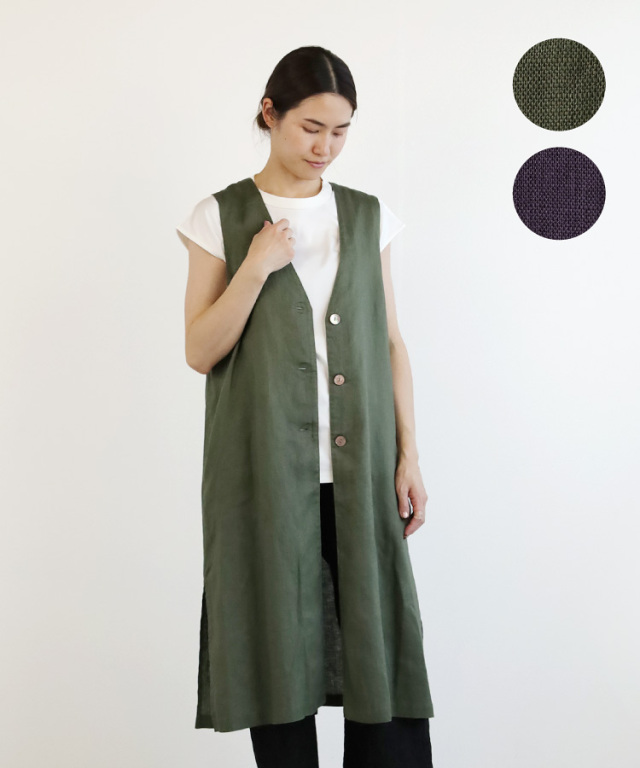 nofl】リネンロングベスト 644210210 | ナチュラル服通販サイト nofl