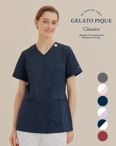624 ジェラート ピケ & クラシコ プリーツスクラブトップス ナース