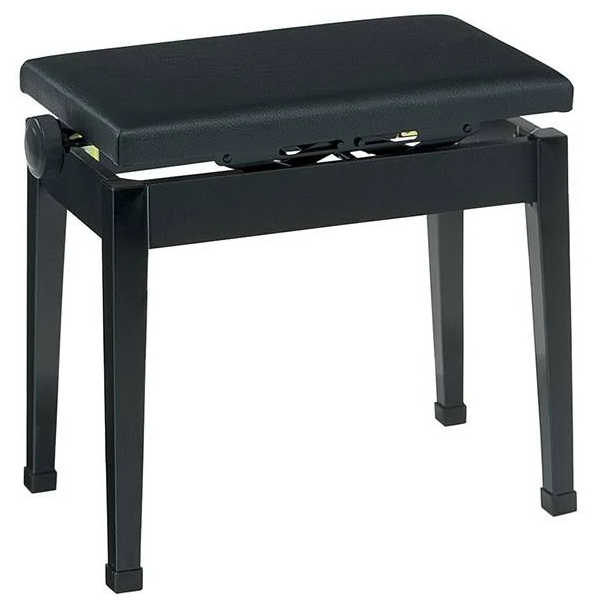国産 ピアノ椅子 高低自在ピアノ椅子 ブラック（黒） ロングセラー P-50