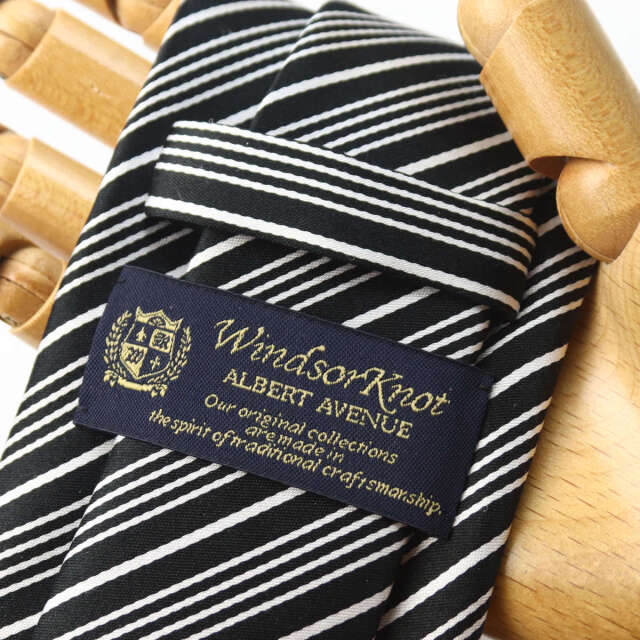 ネクタイ Morning2 ブラック × ホワイト モーニング フォーマルタイ