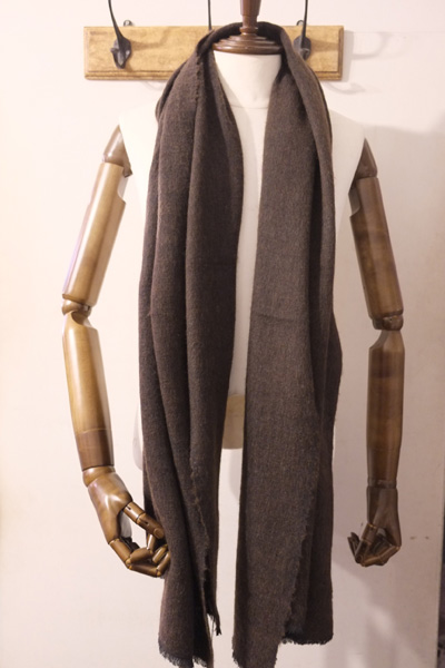 denis colomb デニスコロン HOKKAIDO SHAWL *BROWN BLACK YAK × COTTON