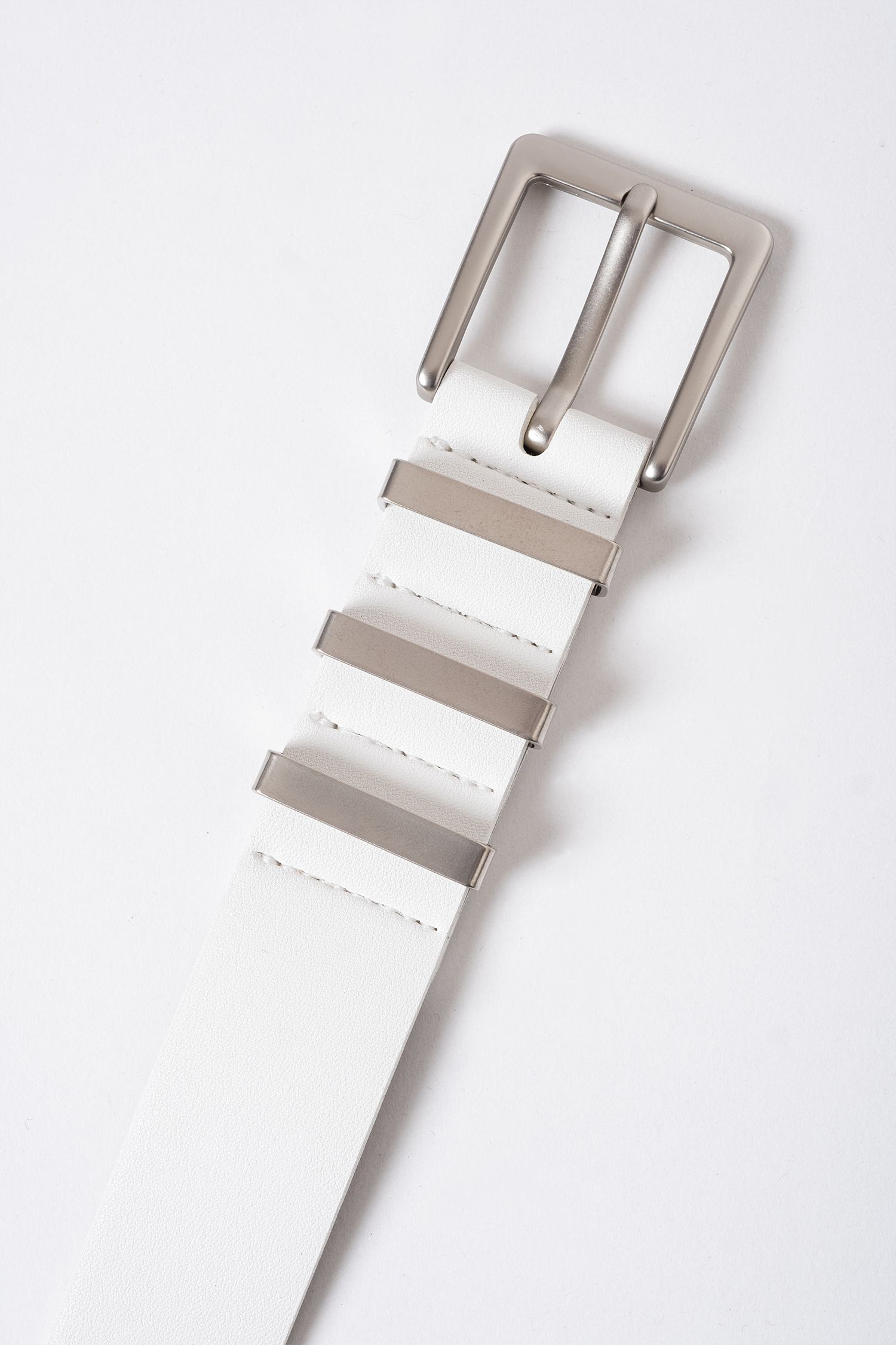 3連シルバーループレザーベルト ankoROCK(アンコロック) メンズ