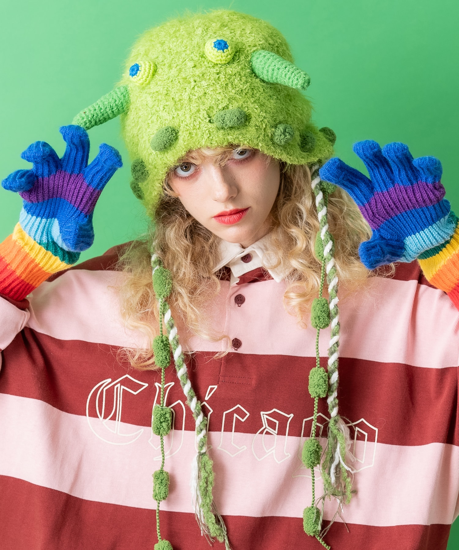 未確認モンスターイヤーフラップニット帽 / メンズ レディース ユニ