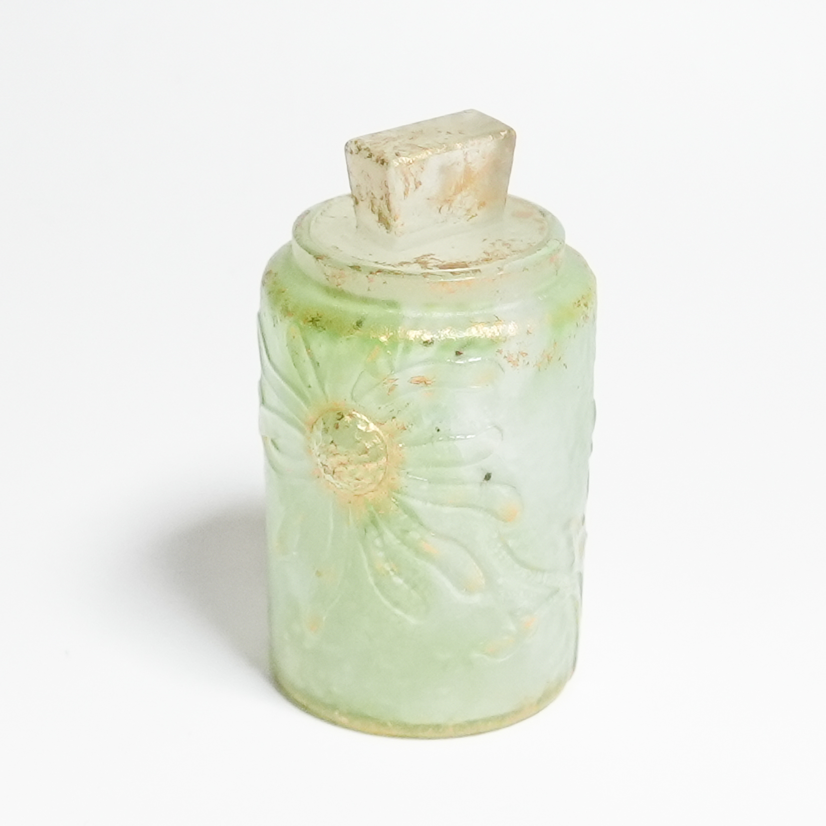 ドームナンシー ローズヒップ文 ガラス鉢 ボウル 花瓶 フランス