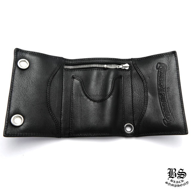 クロムハーツ3フォールドウォレットブラックヘビーレザー|クロムハーツ