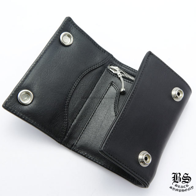 クロムハーツ3フォールドウォレットブラックヘビーレザー|クロムハーツ