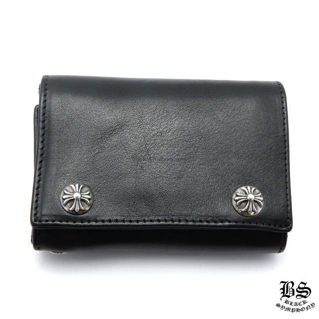 クロムハーツ3フォールドウォレットブラックヘビーレザー|クロムハーツ