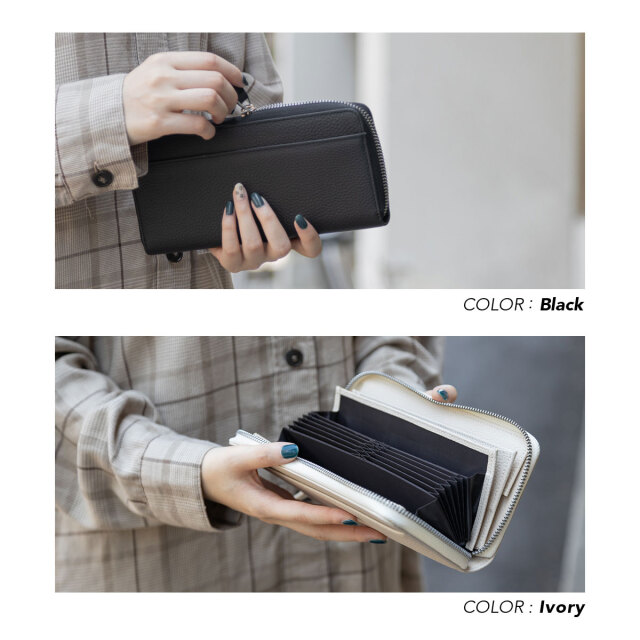 HIGH FIVE 本革 長財布 レディース 大容量 財布 牛革 ギャルソン