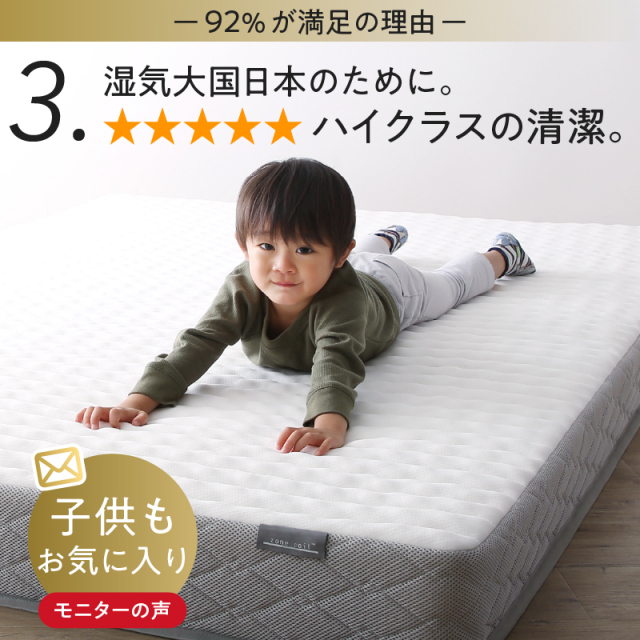 マットレス | ゾーンコイルマットレス【zone-coil 】抗菌防臭 防ダニ