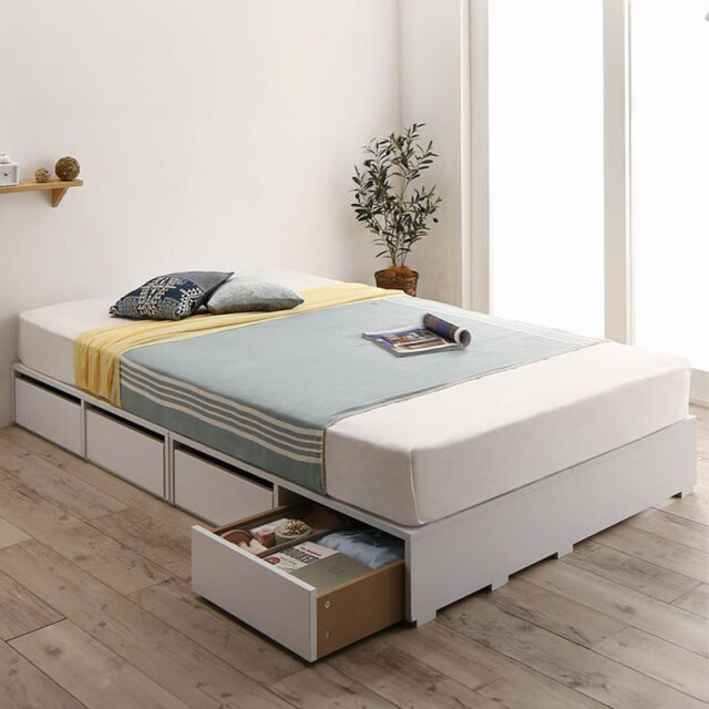 収納付きベッド | 選べる引き出し収納付 フロアベッド ベッドフレーム