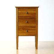 ハイチェスト チーク 無垢材 シンプル おしゃれ 幅45 チークスリム五段