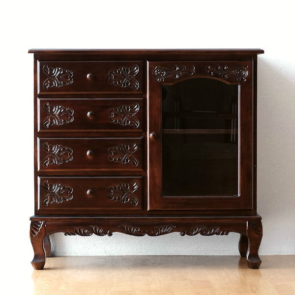 キャビネット アンティーク 家具 木製 サイドボード 棚 完成品