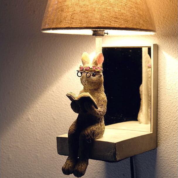 照明 壁掛け ライト シェードランプ 雑貨 野うさぎ壁掛ランプ [sik8096