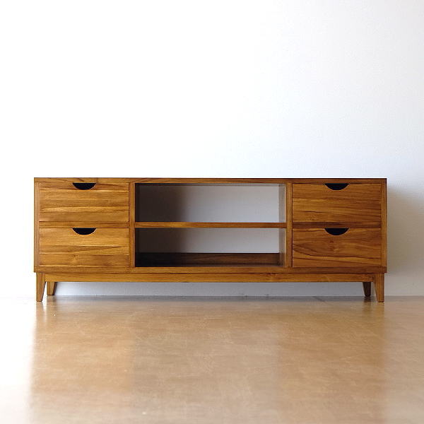 テレビボード チーク 無垢材 天然木 モダン 幅150 TWローボード150A