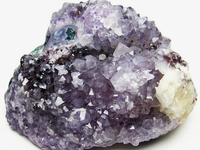 1.3Kg ブラジル産 アメジストクラスター カルサイト共生[T749-4138]