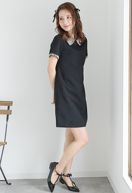 ビジューミニ丈ワンピース【7i-831-04361】