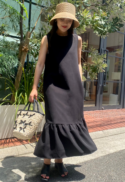 ヘムフリルノースリーブワンピース【7i-831-04341】