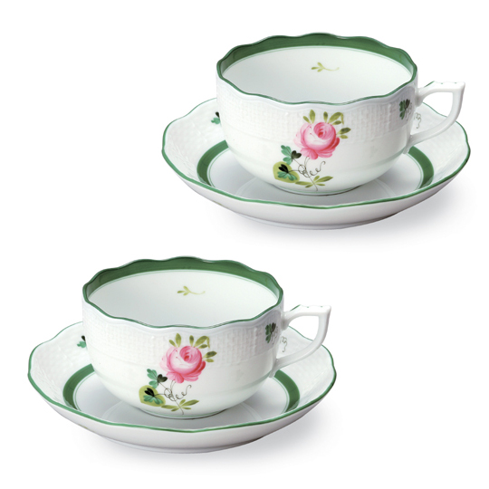 ヘレンド ウィーンのバラ プレート26cm 2枚セット ウィーンの薔薇