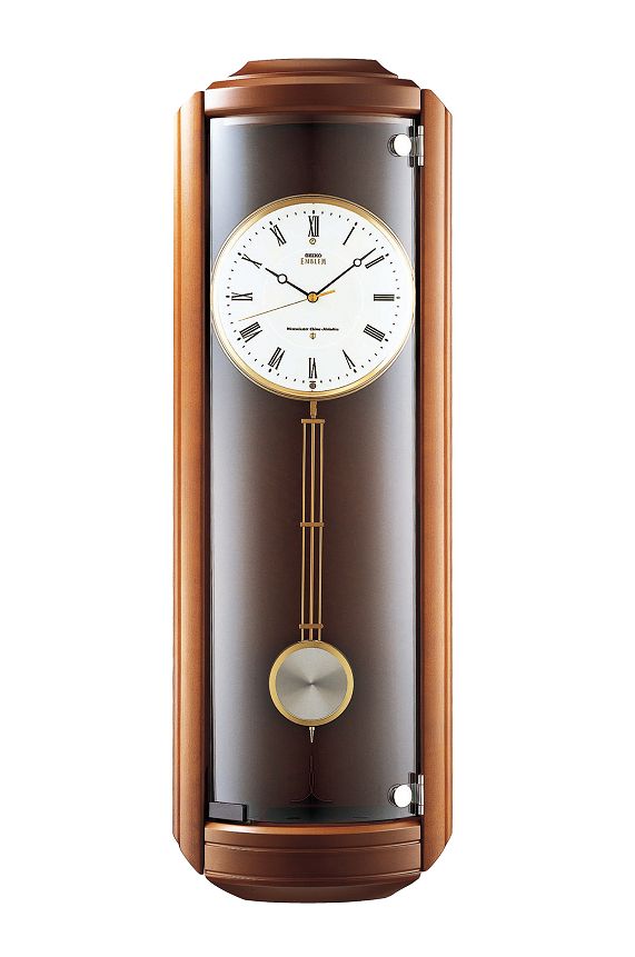 報時振り子時計エンブレム セイコー SEIKO電波振り子時計 HS411B/時計