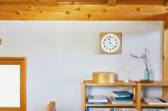 Lemnos レムノス 電波掛け時計 ROOT ナチュラル NY18-07NT スクエア