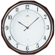 薄型デザインが魅力です！セイコーエンブレム掛け時計 SEIKO電波時計