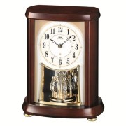 セイコーメロディ置時計エンブレム SEIKO電波置き時計 HW528B/時計