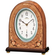 アールヌーボー調の木象嵌が華を添えます！セイコー置時計エンブレム