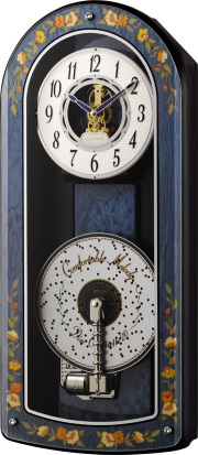 象嵌細工で高級感があふれています！電波掛け時計 プリュマージュM457F