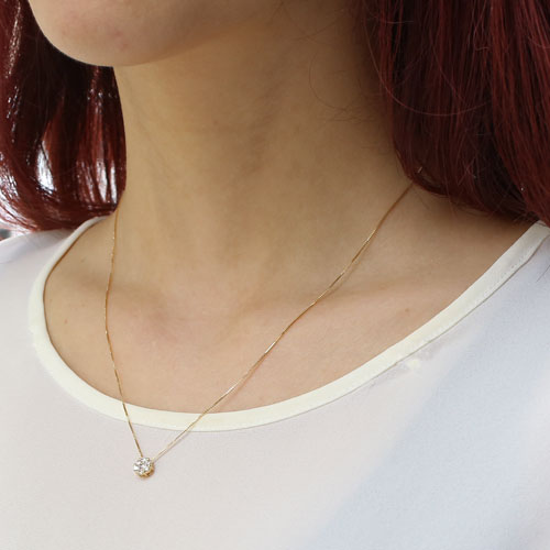 送料無料】【日本製】18金/K18 ダイヤモンド/ダイヤ0.3ct ペンダント