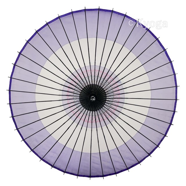 舞踊傘】絹傘 助六 薄い紫／白 継柄 │ 和傘・野点傘 専門通信販売